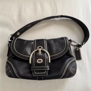 Coach black leather Soho shoulder bag